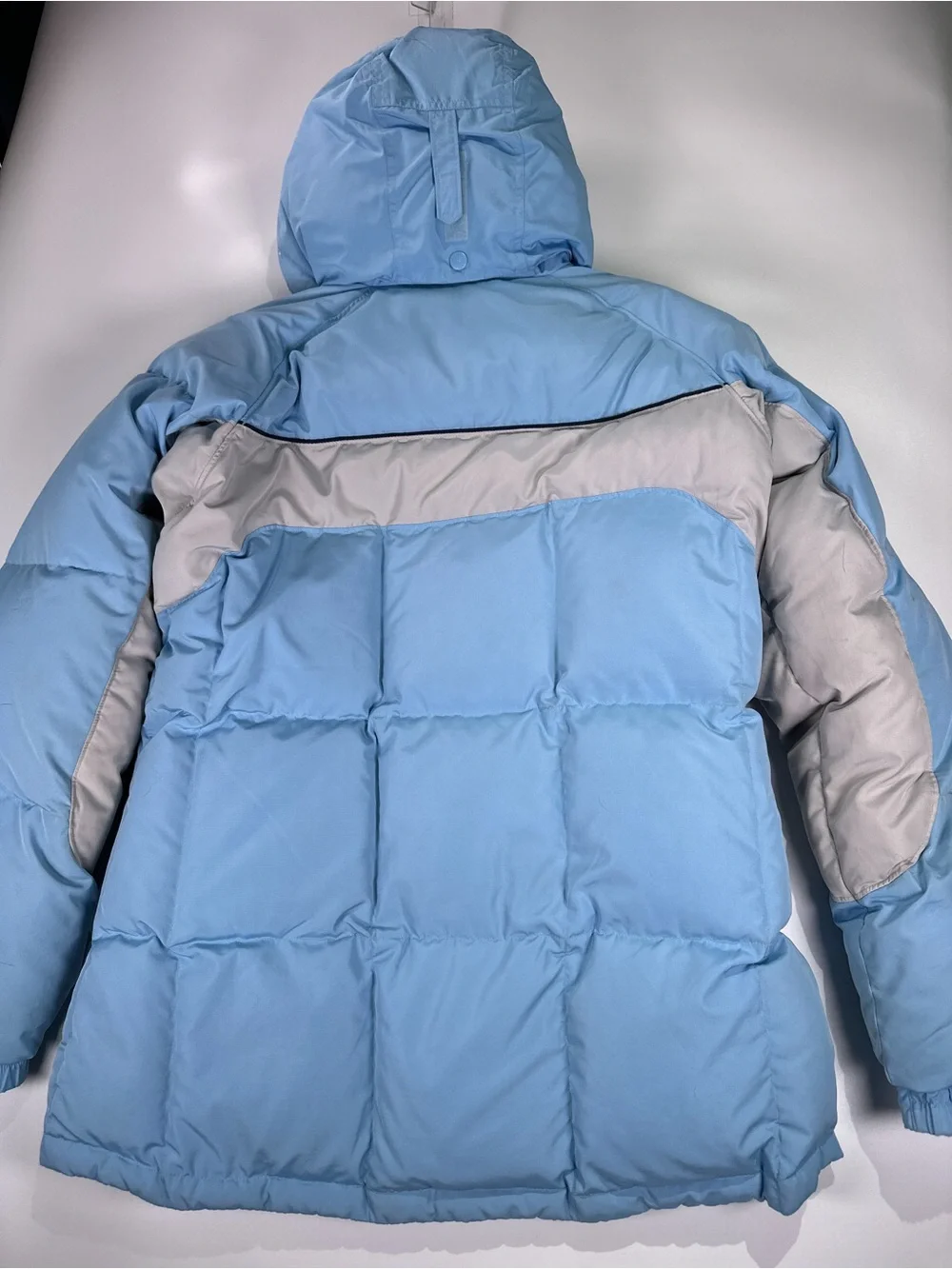 Columbia Down Insulated Colorblock Puffer Jacket Light Blue Youth XL